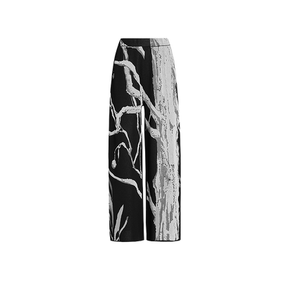 ZHUCHONGYUN V-neck knitted short-sleeved top and pant outfit set-DING.