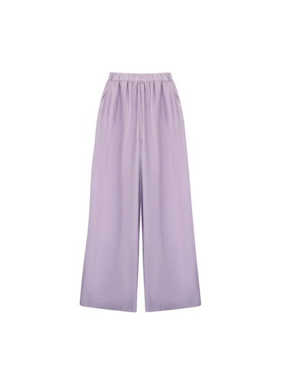 HECO Acetate High Waist Wide-leg Pants - TREY.