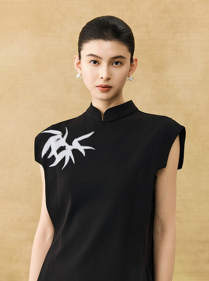 HECO Chinese Bamboo Leaf Print Short Sleeve T-Shirt - CHASE.