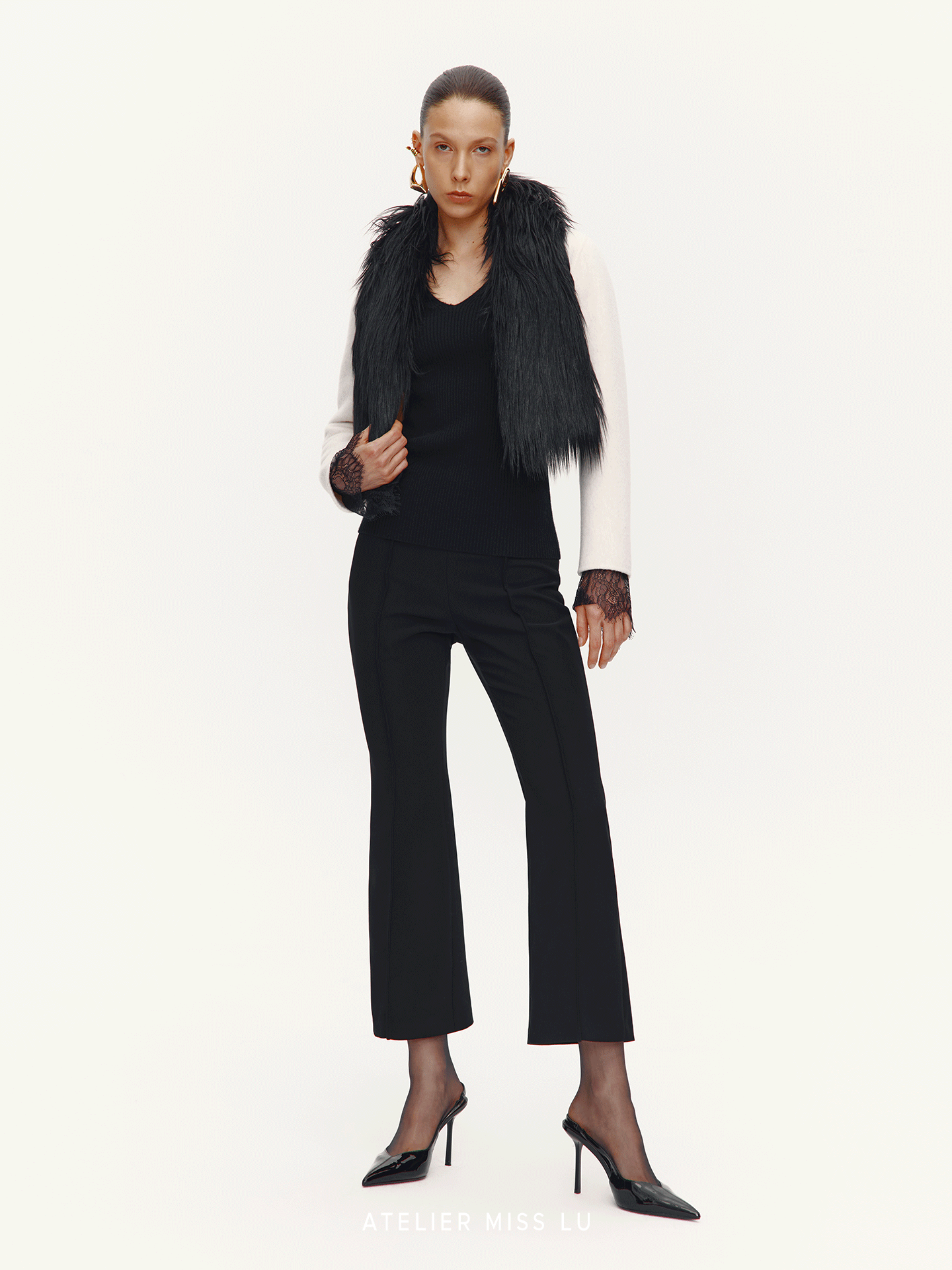 ATELIER MISS LU Versatile Neat Lap Cropped Pants - ARCH