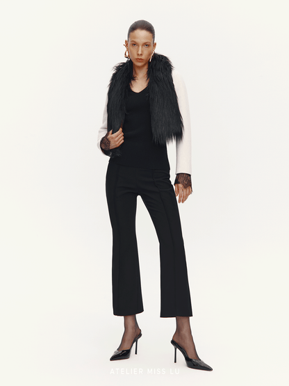 ATELIER MISS LU Versatile Neat Lap Cropped Pants - ARCH