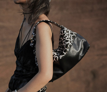 IUBALLET New Horsehair Contrast Armpit Spice Girl Bag - BALANCE.