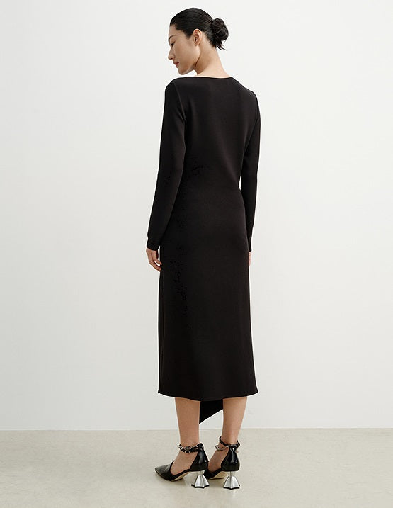 COMME MOI Lu Yan designer new women's fake two-piece irregular dress - HAPPY.