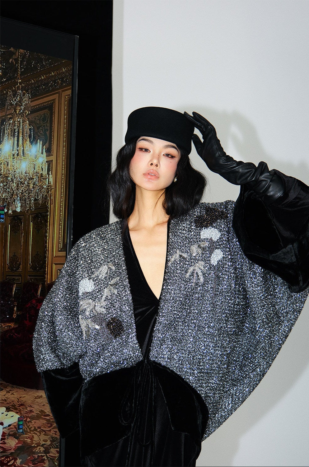 MEI SANGUAN 100% Wool Beige & Black Pillbox Hat - NOAH