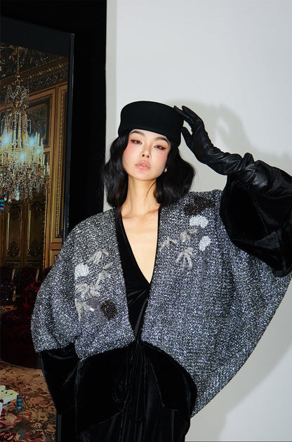 MEI SANGUAN 100% Wool Beige & Black Pillbox Hat - NOAH