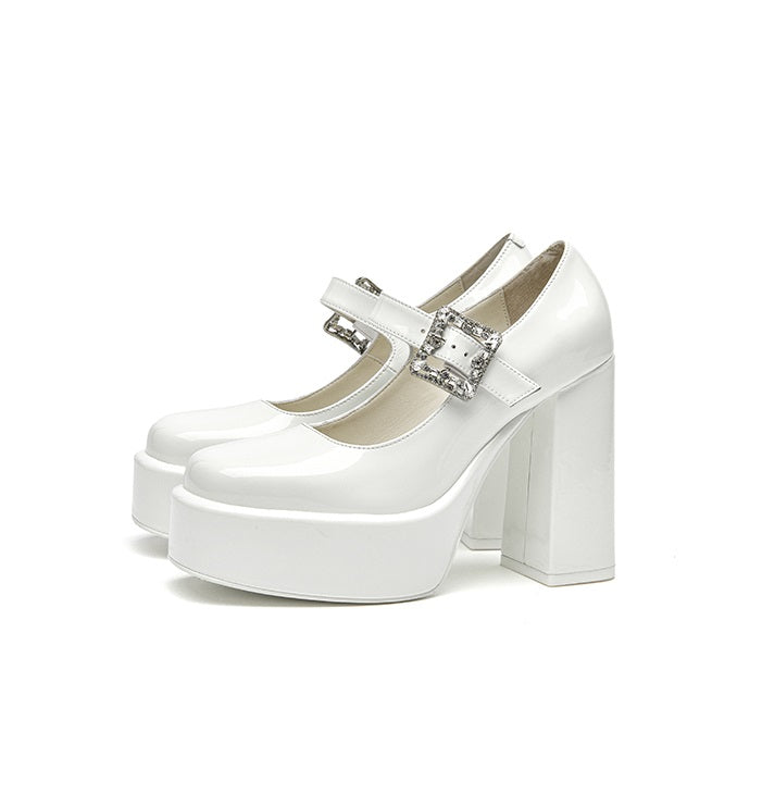 SHOESZOOO Platform High Block Heels - LENGTHIE.