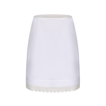 ATELIER MISS LU Lace Stitching Design Straight Skirt - KING.