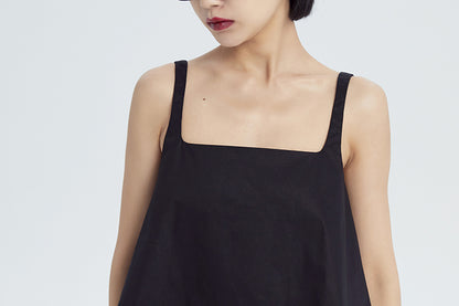 TINY IN double-sleeved vest two-piece women's two wear black Top-LIGHT