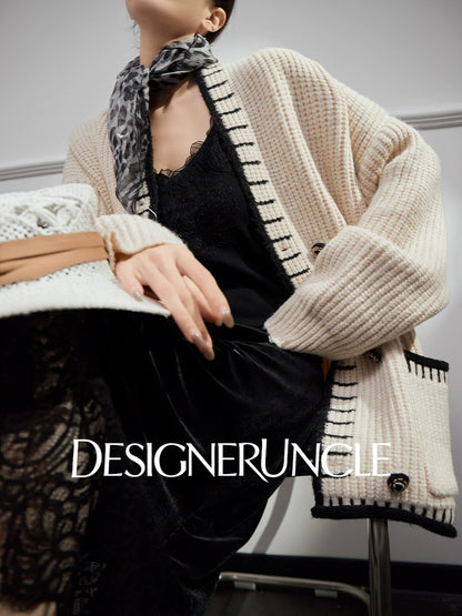 DGU|Gray sweater new design sense niche loose and lazy knitted top jacket - CONSTANT.