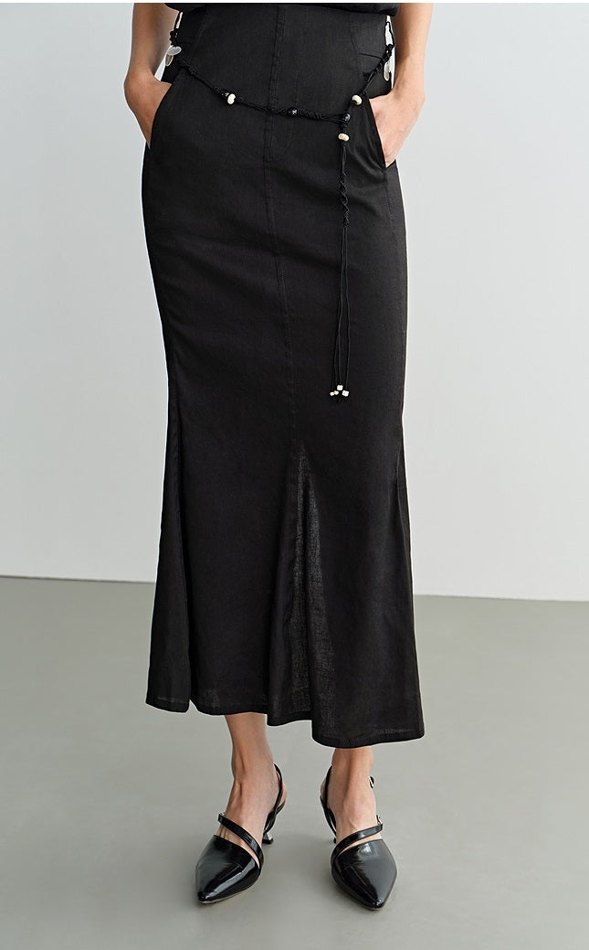 COMME MOI summer delicate fashion shell beaded waist rope - GEORGE.