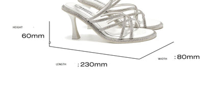 SHOESZOOO Summer Wear Open Toe Stiletto Sandal Heels - TOAST.