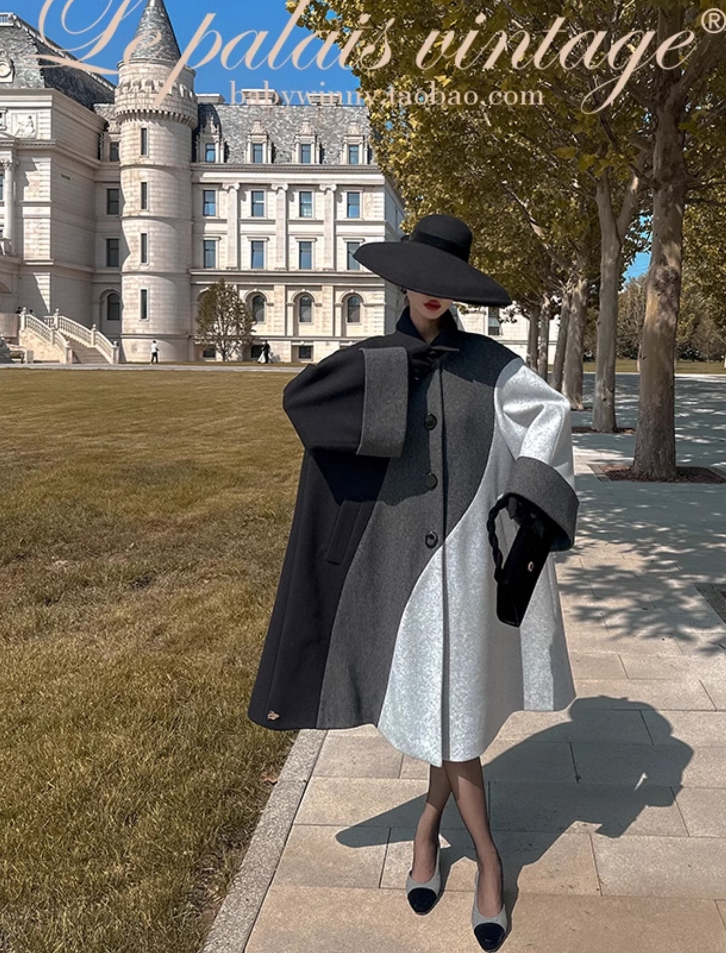 Le Palais Vintage silhouette gradient irregular Mauni umbrella long coat-INDI