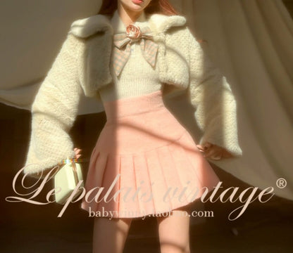 Le Palais Vintage Luxury Long Sleeves Slim Fit Sweater Set Dinner date Suit-Natasha