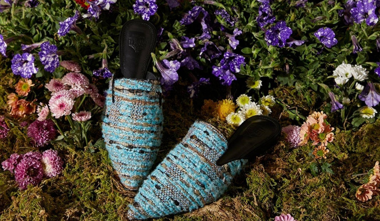 B-FEI couture woven mules slippers-OLEG.