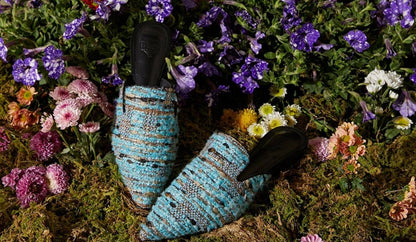 B-FEI couture woven mules slippers-OLEG.