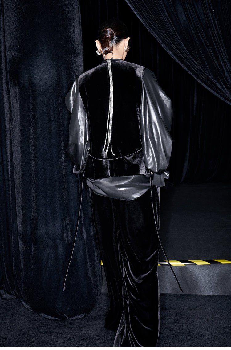 M essential Mackay designer multi-layered embroidered ethnic vest - jack.