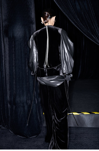 M essential Mackay designer multi-layered embroidered ethnic vest - jack.