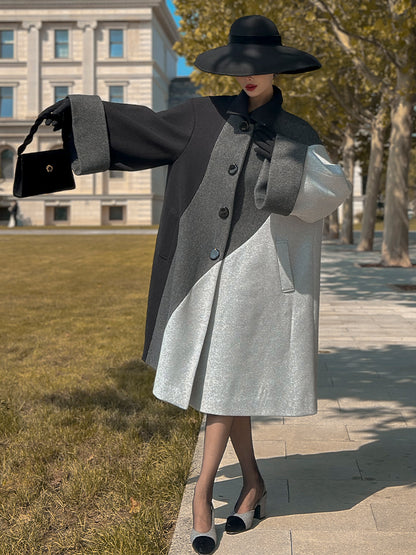 Le Palais Vintage silhouette gradient irregular Mauni umbrella long coat-INDI