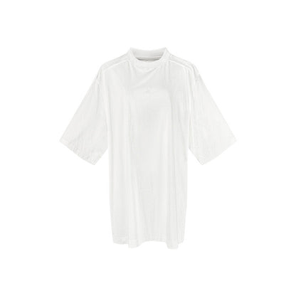 TUYUE Casual White 100% Cotton Moon T-Shirt- AMBER.