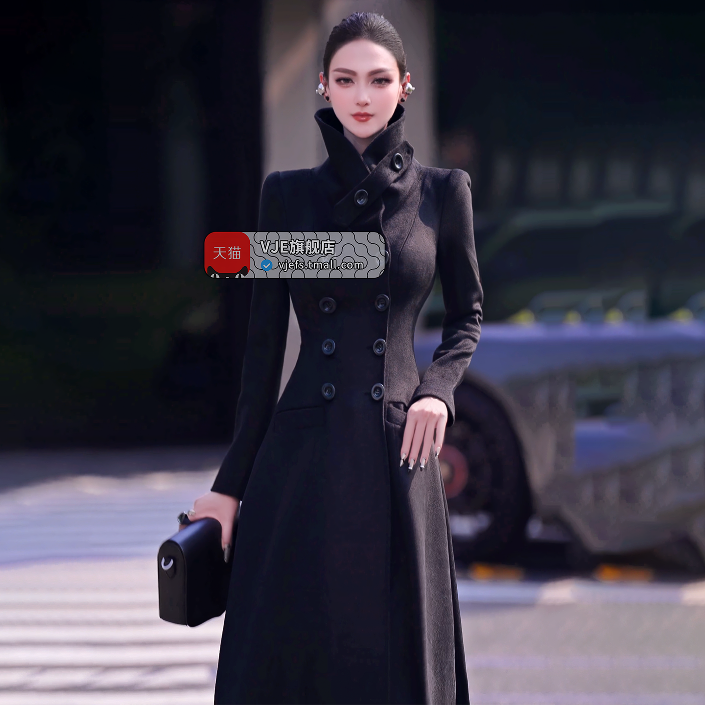 VJE Warm Woolen Double-breasted Thickened Coat-JONG.