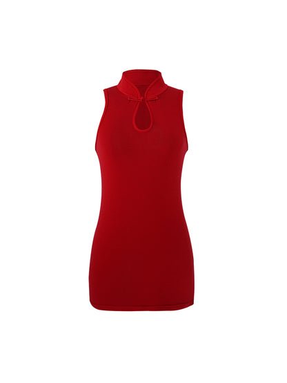 HECO Disc Buckle Knitted Sleeveless Top- ANGLES.