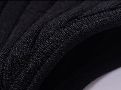 WANGXO | Soft Glutinous Knit & Contrasting High-Quality Denim V-Neck Slim Top -NIVA