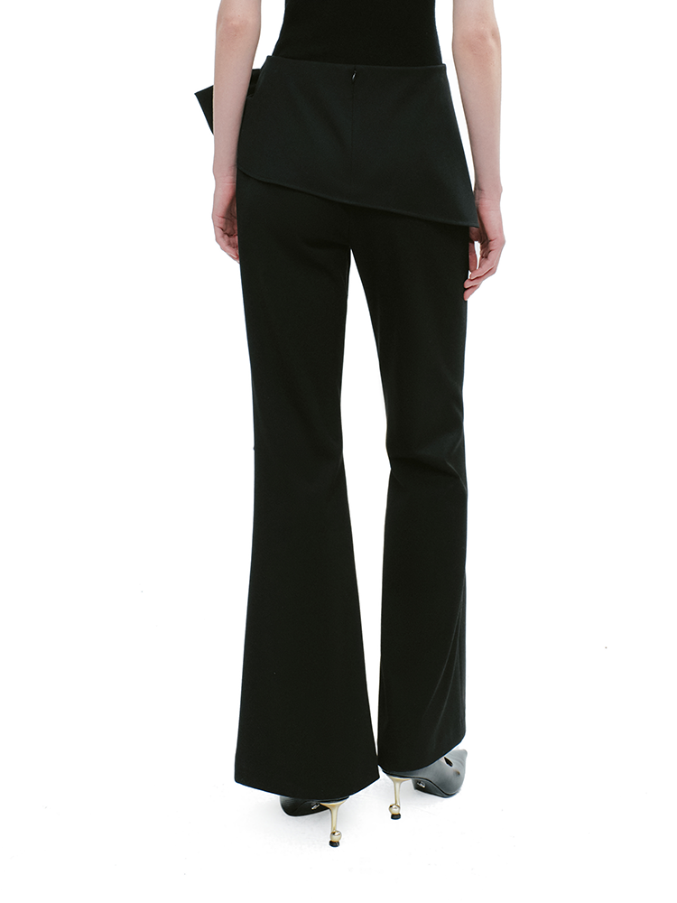 YES BY YESIR bow-tied waist casual pants - POWER.