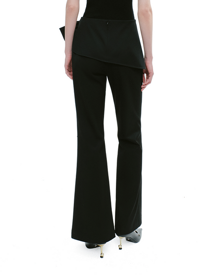 YES BY YESIR bow-tied waist casual pants - POWER.