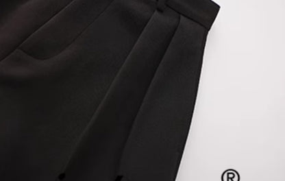 Le Palais Vintage  slim wide-leg high-waisted trousers-EMA