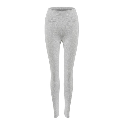 Le Palais Vintage Original Black Silver Grey Multi-Wear Wide-brimmed Fleece Hip Leggings-LEN
