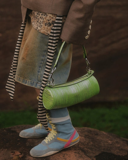 IUBALLET cyber cylinder underarm leather one-shoulder crossbody handbag - ALOE.