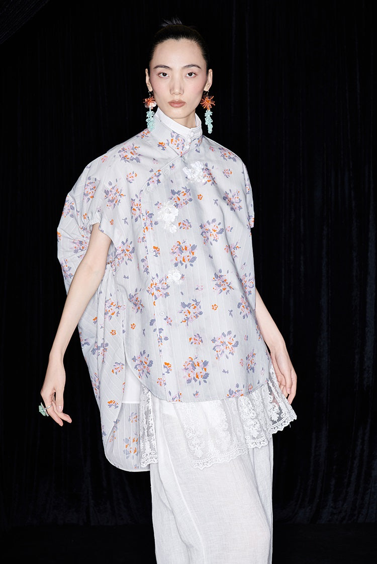 M essential Mackay designer Zen linen layered lace elasticated waist loose trousers - ZING.