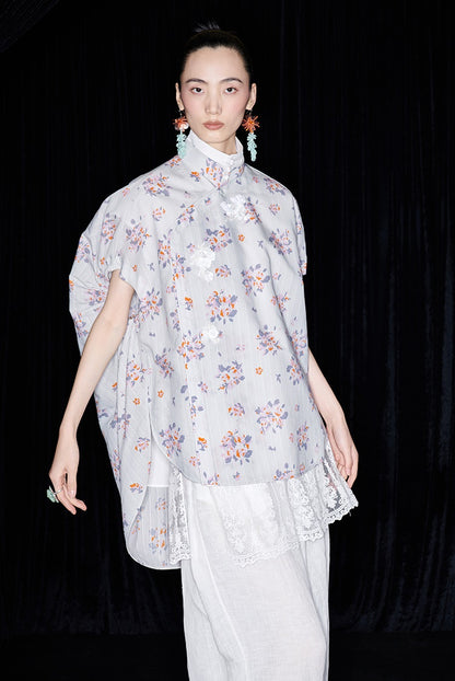 M essential Mackay designer Zen linen layered lace elasticated waist loose trousers - ZING.