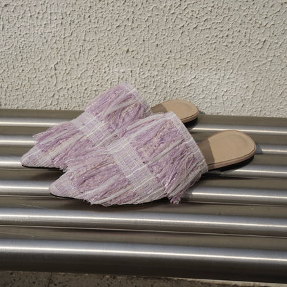 B-FEI pointed toe flat half slippers-SHEVY.