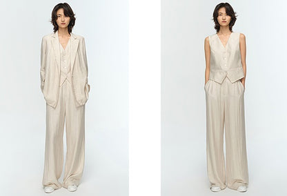 COMME MOI summer breathable V-neck short vest - THORAH.