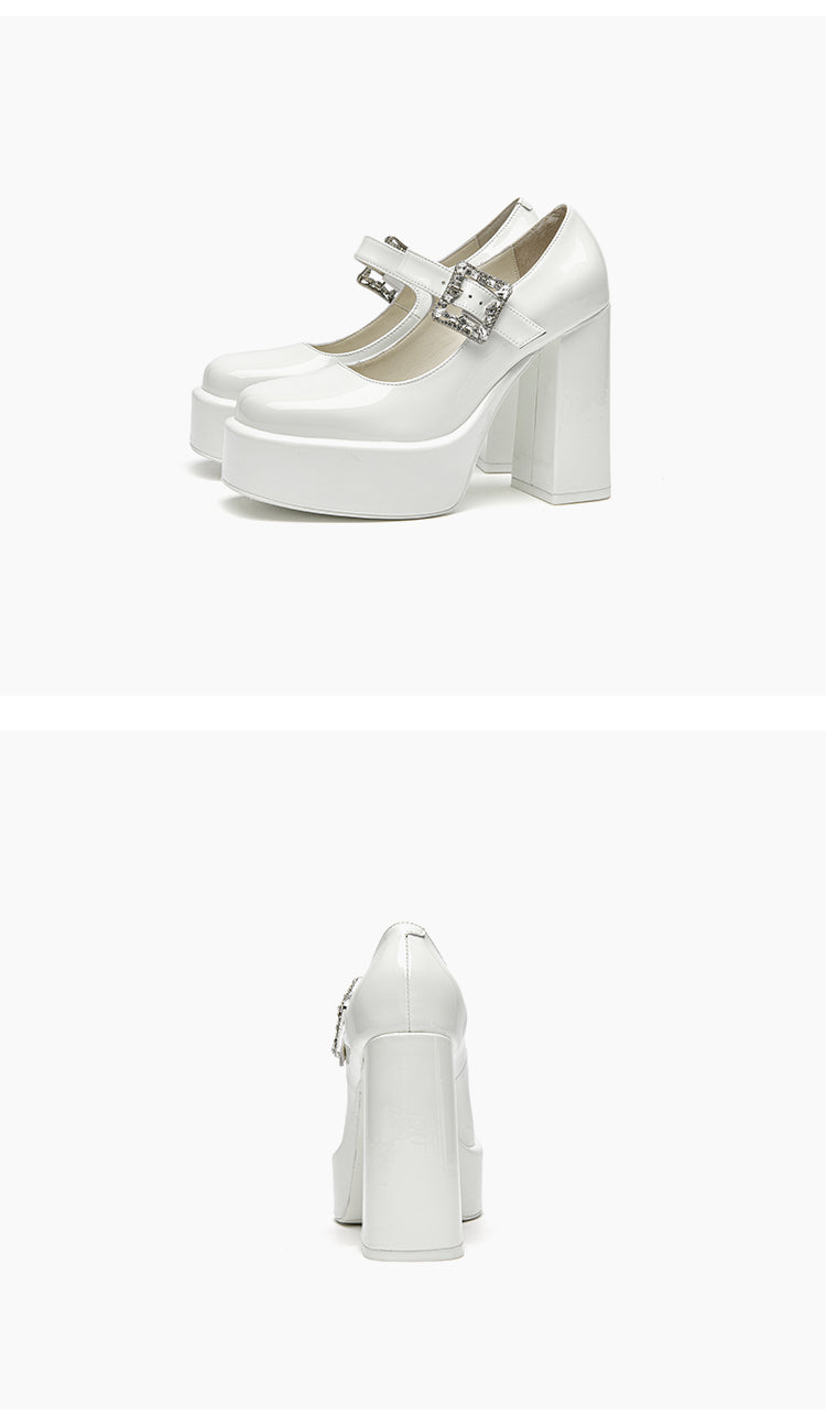 SHOESZOOO Platform High Block Heels - LENGTHIE.