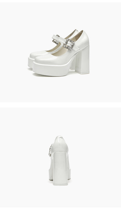 SHOESZOOO Platform High Block Heels - LENGTHIE.