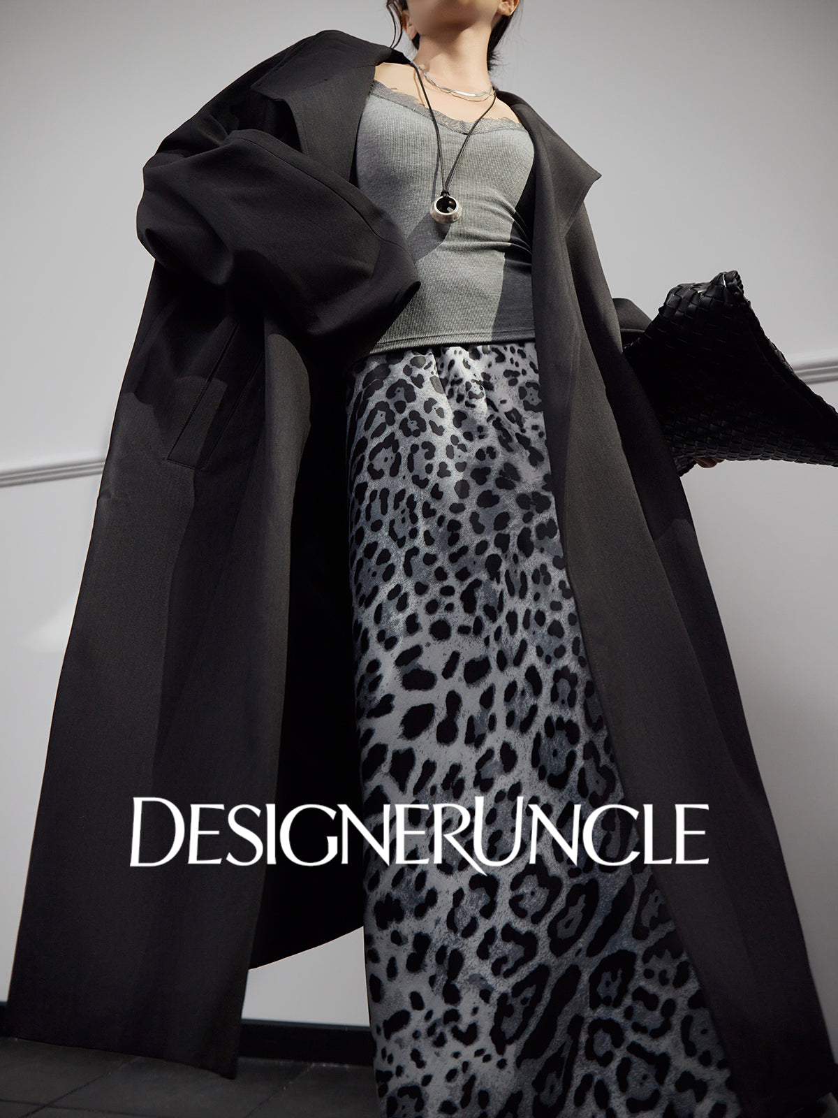 DGU|Matte Gray Trench Coat Satin Fashion High-end Loose Slimming Mid-Length Jacket - Antonia.