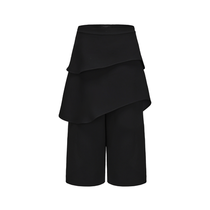 ATELIER MISS LU Multi-layered Cut Splicing Cropped Culottes - SERAPHIMS