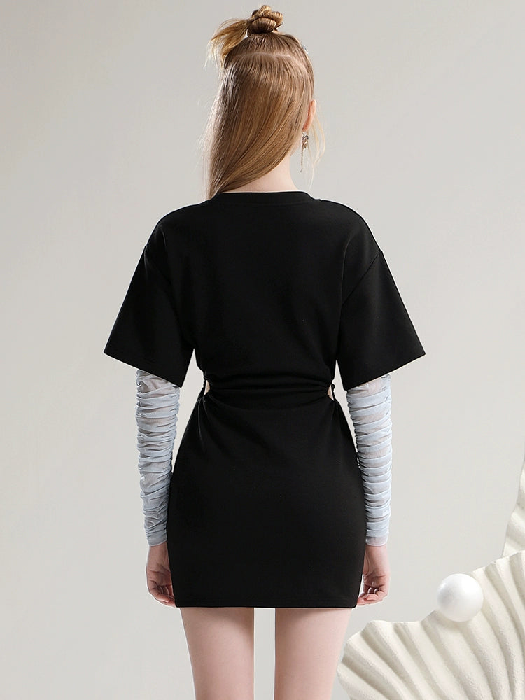 CHECOCRE Summer Three-dimensional Flower Cutout Waistless Knit Dress - ADAM.