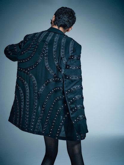 ANNAKIKI design four-pointed star hook blazer suit-HANYU