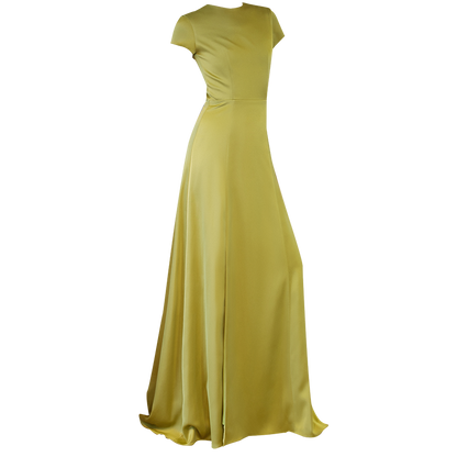 GOUDIN bridal short sleeves slim light luxury evening dress -TIAM.