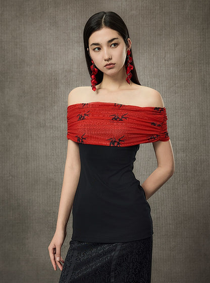 HECO Summer Sleeveless Ruched Bardot Top - LEARN.