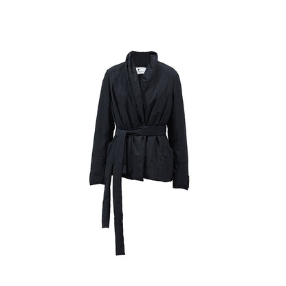 ZHUCHONGYUN placket black loose straight down jacket--ILLUMI.