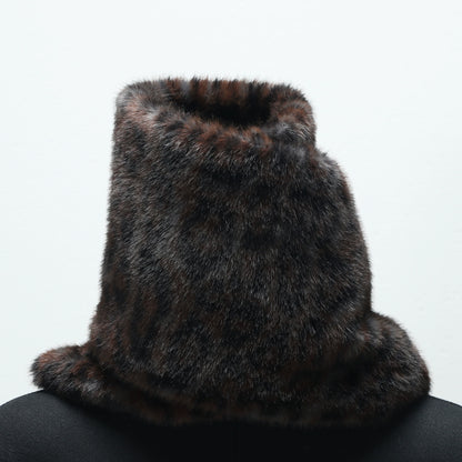 WANGXO | Detachable Leopard Sleeves Ruffle Hem Jacket & Flower Bud Skirt Set-NOYA.