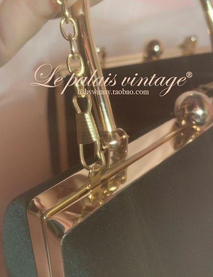 Le Palais Vintage Original Retro Delicate Velvet Crossbody Handbag-Diane.