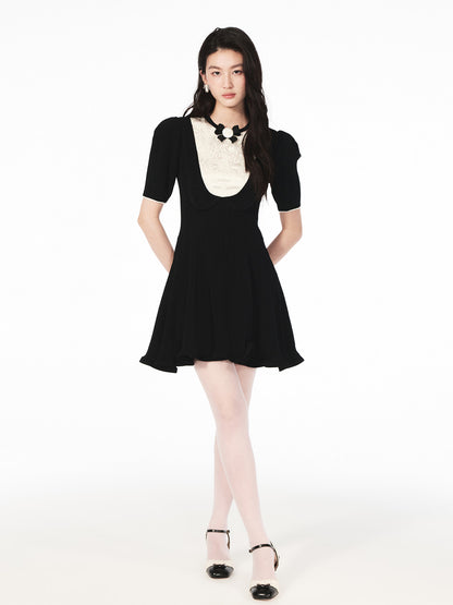 FAME Black ruffled knit dress - ELLA