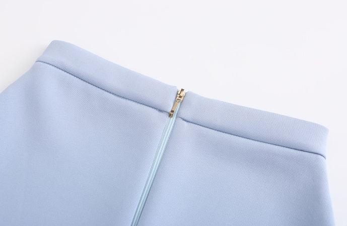 DOLLY High End Off Shoulder Peplum Tube Top Slim Fit Wedding Guest Dress-HANS