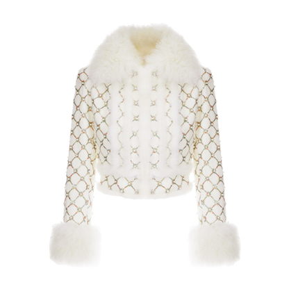 Wardrobes By Chen Elegant Embroidered Sequin/Bead Jacket/Short Skirt-Jay