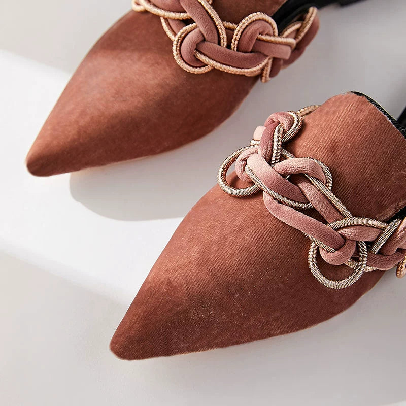 B-FEI Spring and summer suede flat slippers-PIUL.